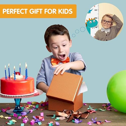 Miniatura 7 de Outivity Tabla de crecimiento para niños, tabla de altura para niños, niñas, bebés, lienzo y madera, tabla de altura de crecimiento extraíble,