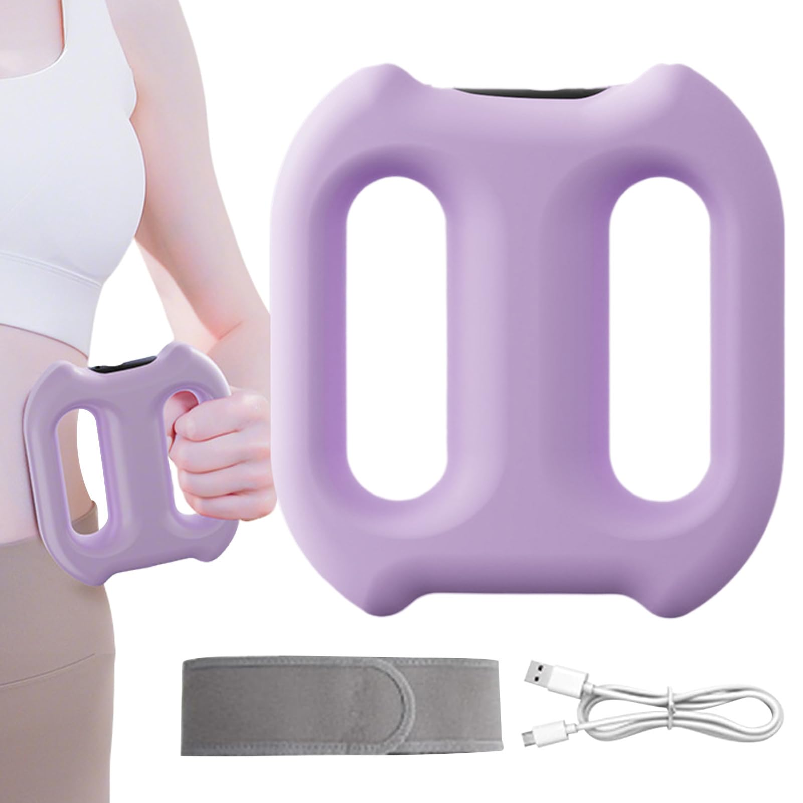 Massage Ring, Fascia Roller, 5 Speed Deep Tissue Release Tool with Cordless Design and Belt, Muscle Relaxation Massager 5.51x5.31x1.57 Inches for Legs Thighs Belly, Runners Athletes Gym Recovery