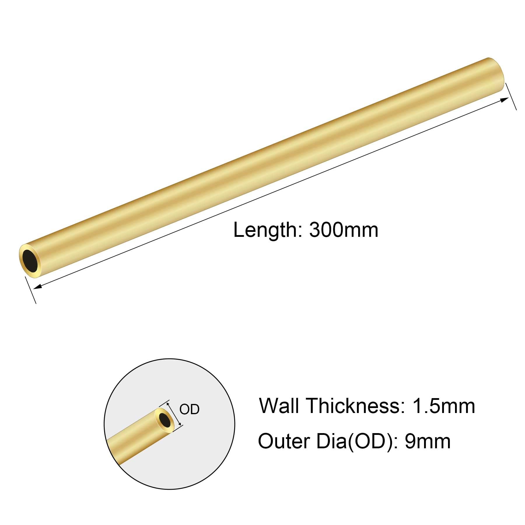 Tube En Laiton 6x1.5 Mm - Longueur 300 Mm - Pour Bricolage, Modélisme Et Décoration