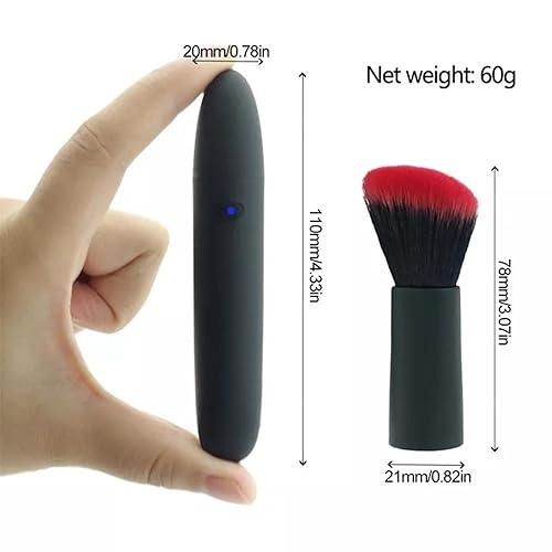 Miniatura 7 de 1 unids cepillo de belleza portátil carga USB herramienta de maquillaje eléctrico cosméticos cepillo corrector fundación herramientas negro