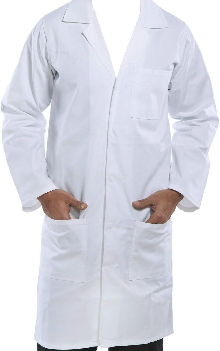 ElimistatUnisex Lab Coat for Professionals, Schools & Universities with Pen Pocket