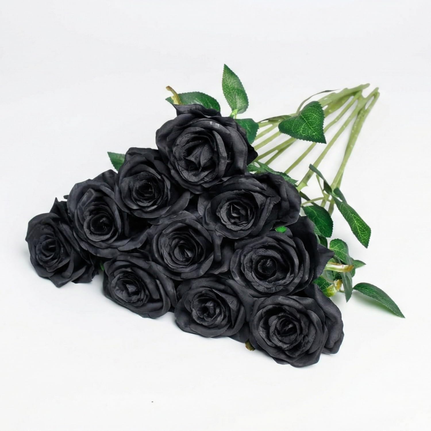 Dekorly Artificial Silk Rose Bouquet - 10 Long Stem Flowers -13 Dekorly Artificial Silk Rose Bouquet - 10 Long Stem Flowers -13