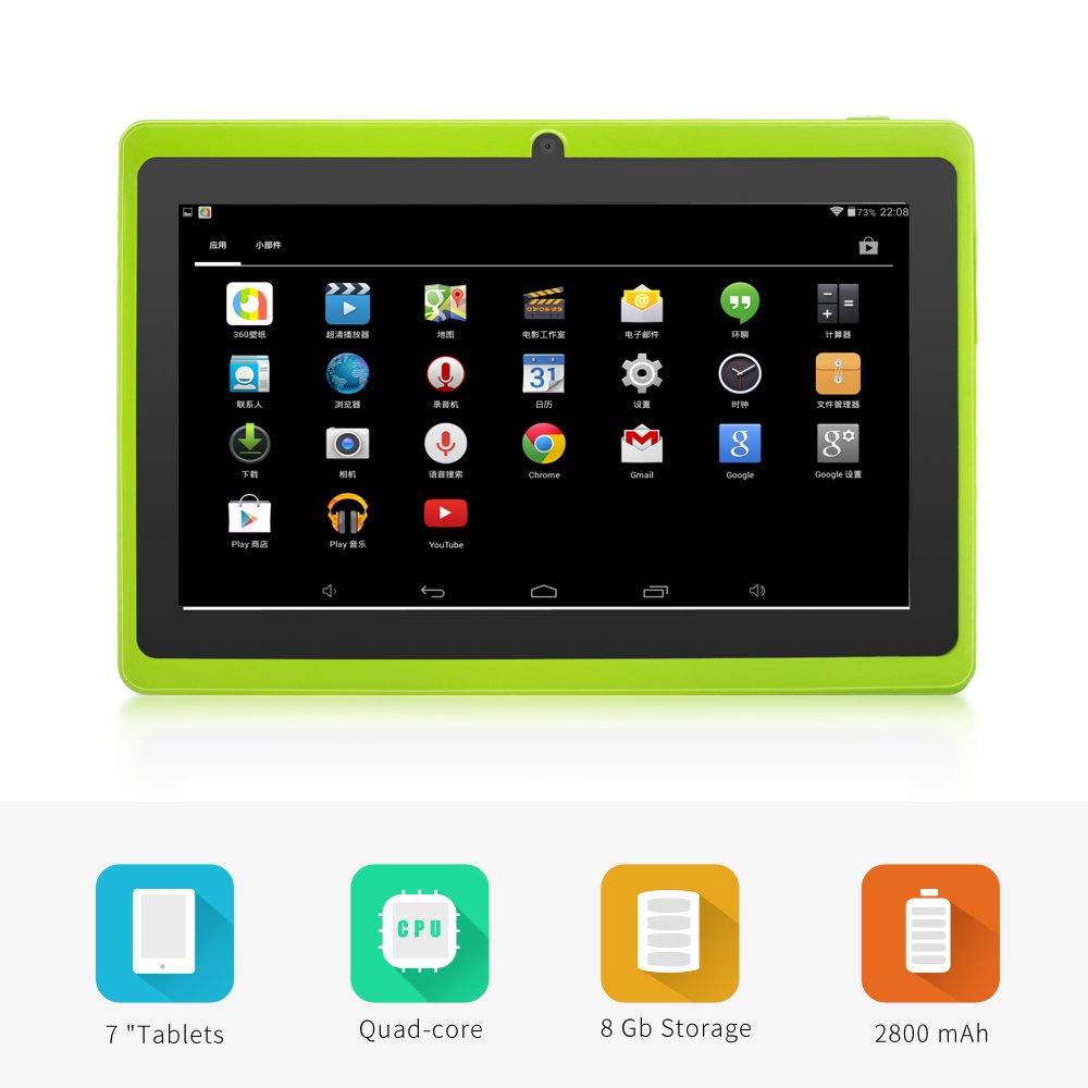 タブレットYUNTAB YUNTAB 7 inch Android Tablet - 1.5 Ghz Quad Core CPU, with WiFi