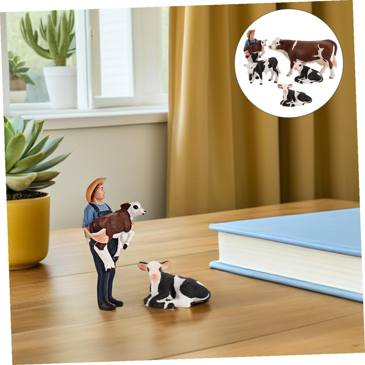 5 Figuras de Animales de Granja en PVC Diseño Único para Decoración del Hogar y Uso Versátil, Ideales para Niños en Ambientes Interiores y Exteriores