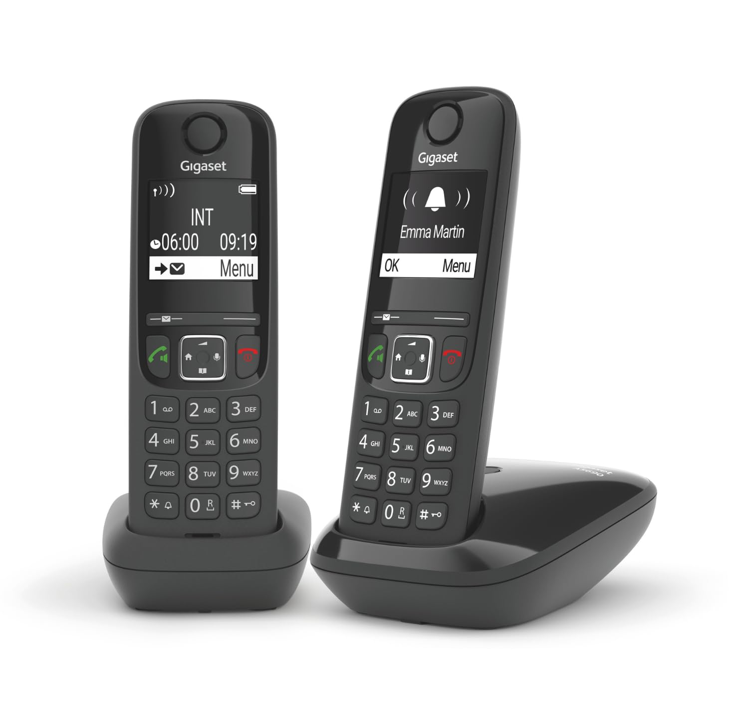 Teléfono Inalámbrico Gigaset AS690/ Pack DUO/ Negro