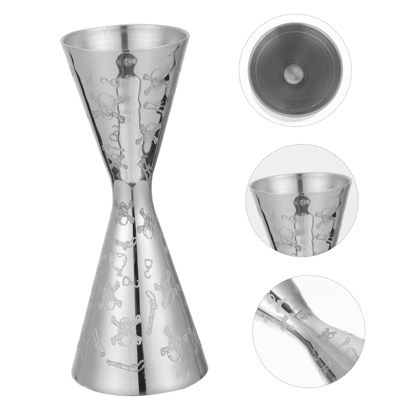 PRETYZOOM 3stücke Edelstahl Jigger Präzise Messbecher Für Spirituosen Langlebig Für Bar Und Zuhause Vielseitig Einsetzbar Für Cocktails Und Drinks