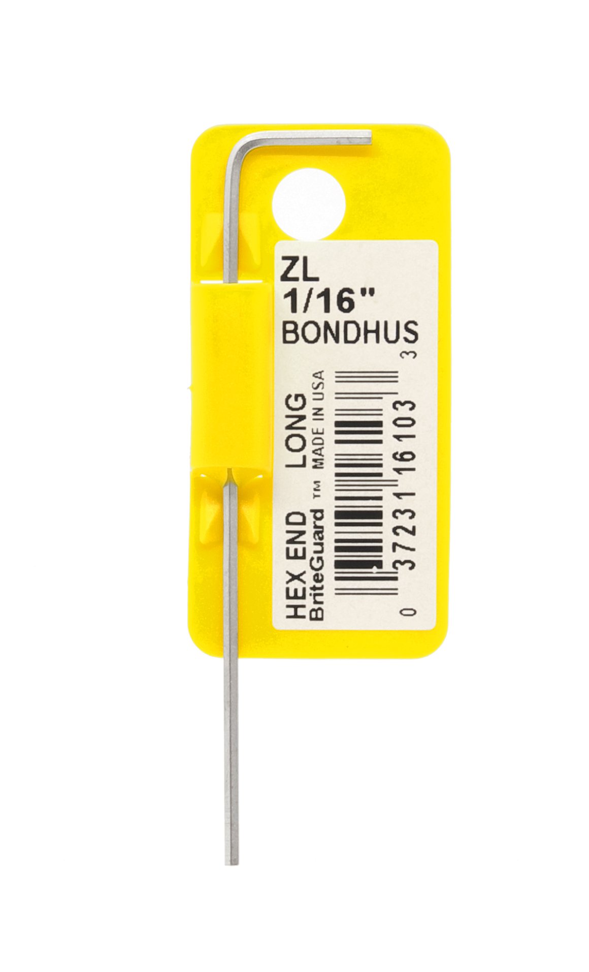 BondhusHL1/16LB BRITEGUARD Hexagon Key, 1/16", 16103, PROTANIUM Precision HIGH Torque Steel