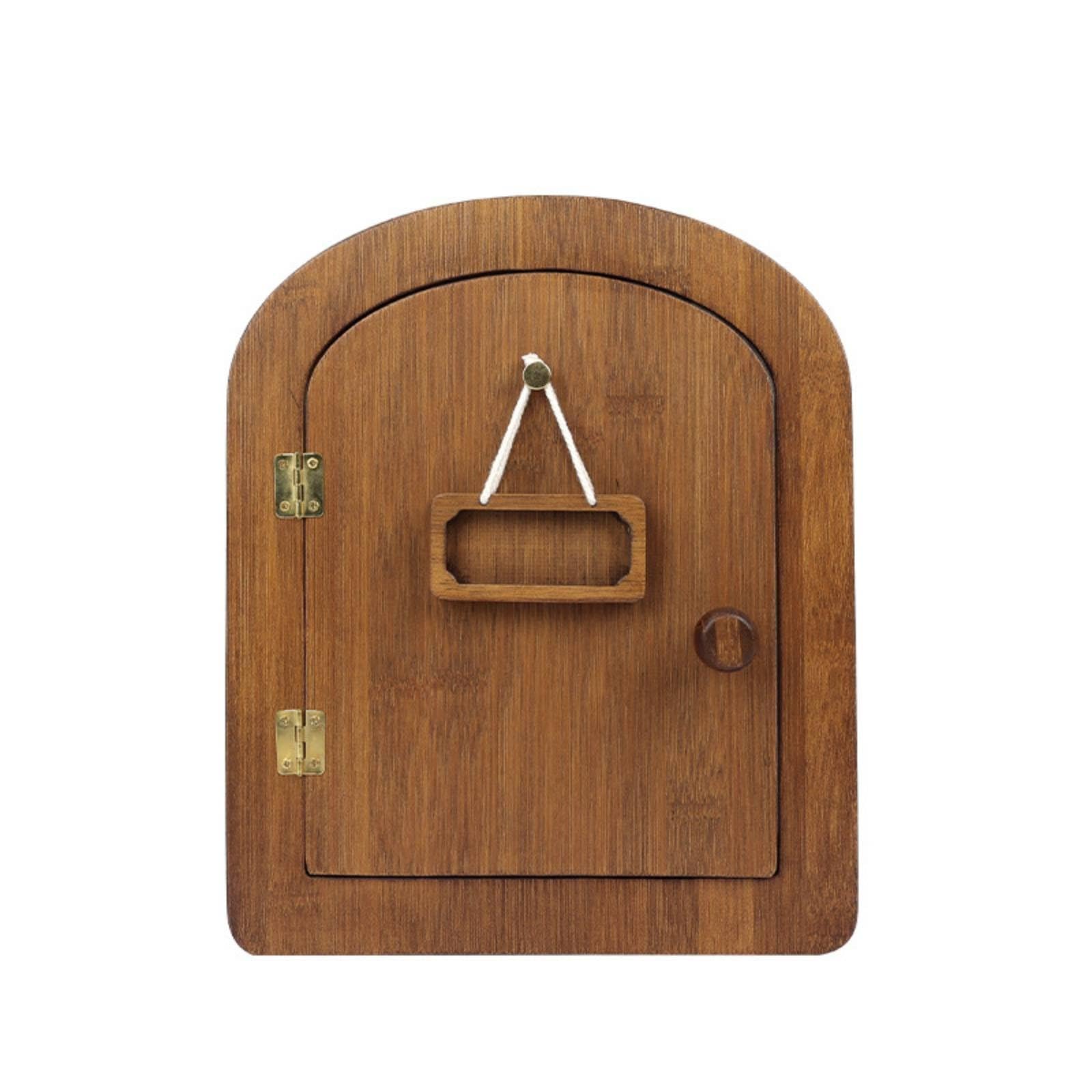 Qianly Gattaiola con Flap Trasparente Durevole Gattaiola in Legno Oscillante Porta per Porte Interne