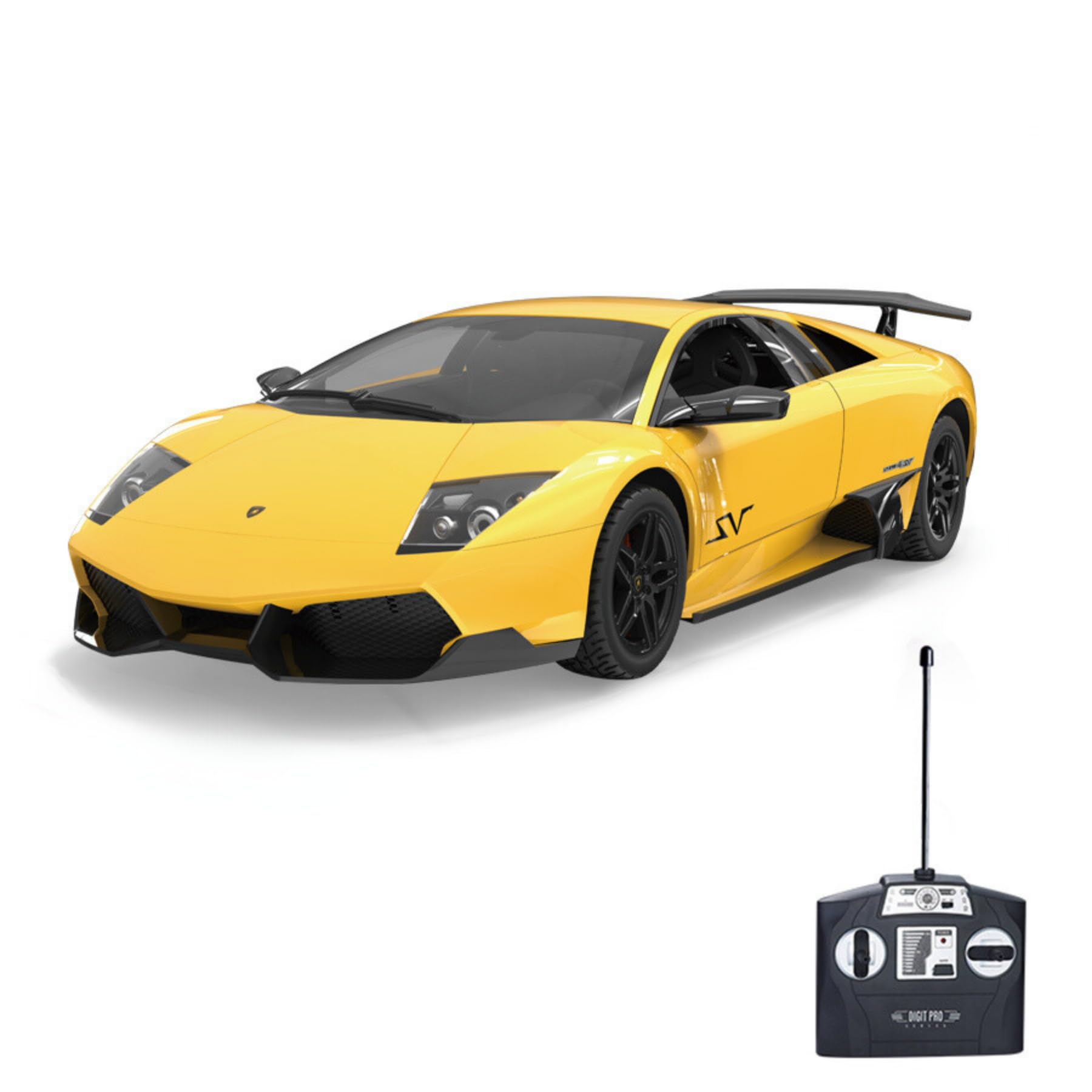 Vinie Remote Control Car for Boys, RC Cars Lamborghini Murciélago, 1:14 Scale Officially Licensed Kids Toys, Lambo LP670 Drift Car with Cool Led Lights, 4 5 6 7 8 9 10 11 12 Year Old Boy Gift (Yellow)