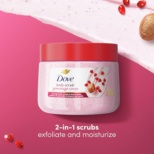 Dove Pomegranate& Shea Butter Body Scrub Exfoliates and Deeply Nourishes for Smooth, Radiant Skin 15oz - Image 4