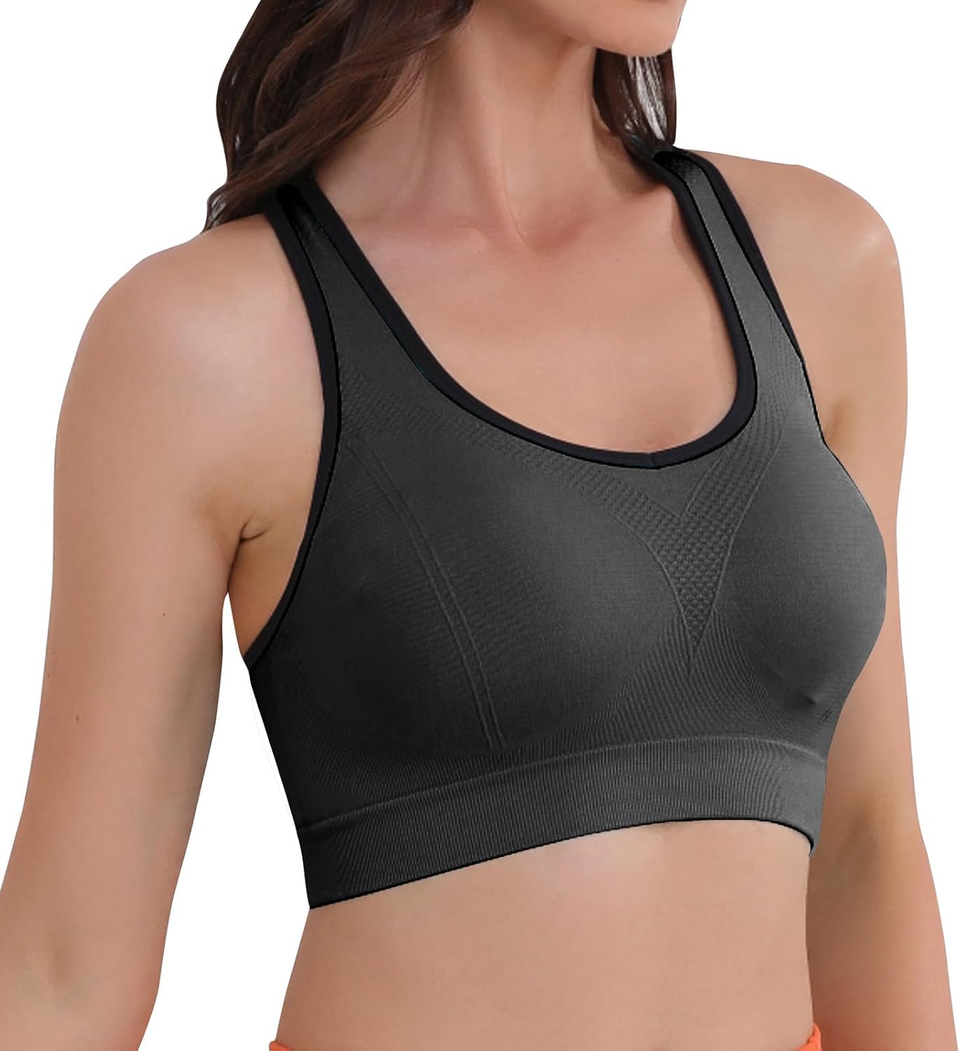 Matchstick Seamless Racerback Sports Bras for Women Gym Yoga
