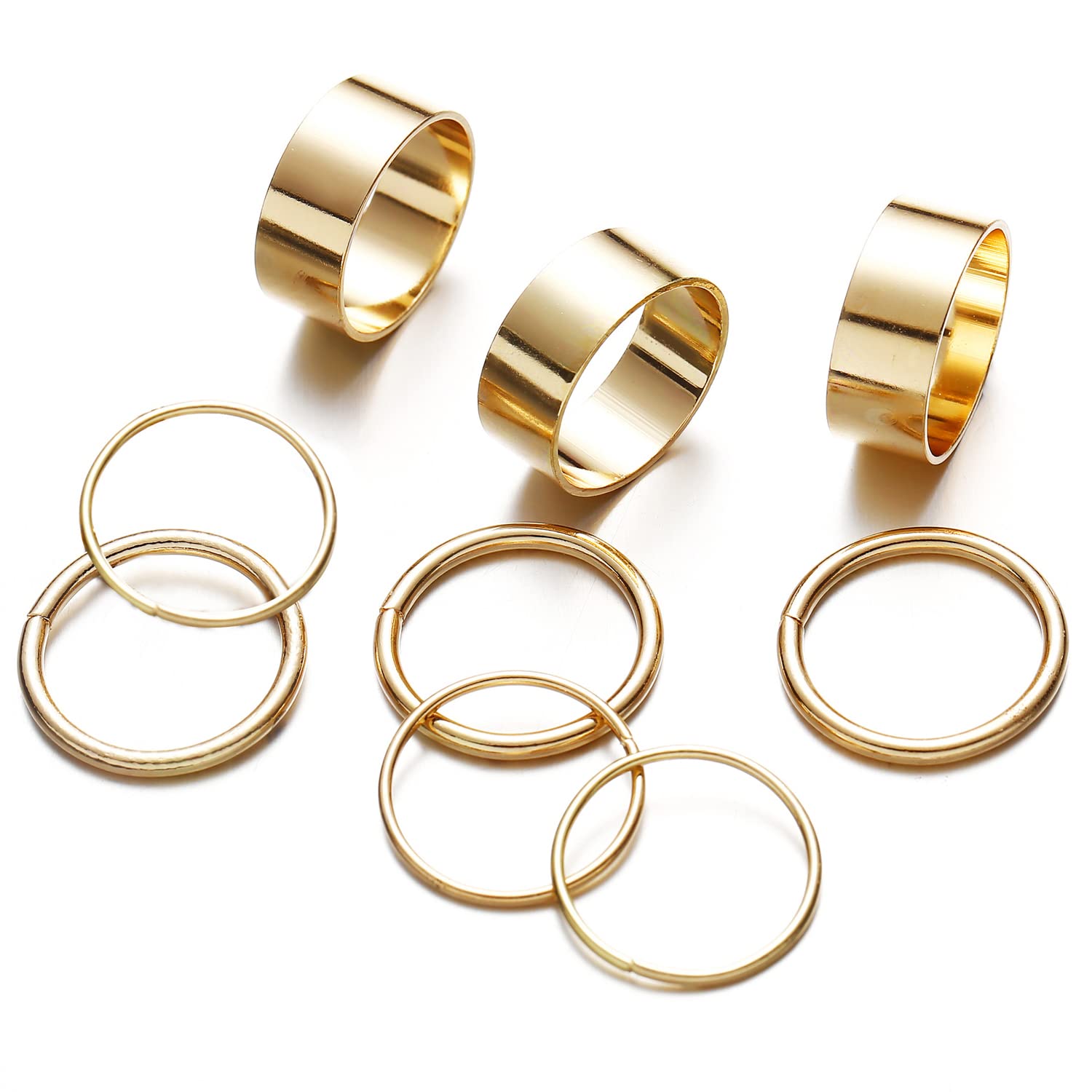 Shining Diva Fashion Latest Stylish Metal Boho Midi Finger Rings for Women and Girls - Set of 9 (rrsd14381r), Golden (B0B53NKG5X) Amazon Price History, Amazon Price Tracker
