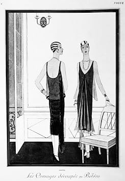 Chanel Illustration 1926 Nillustration From Vogue Magazine Of Two Robes Designed By Coco Chanel April 1926 Poster Print by 18 x 24