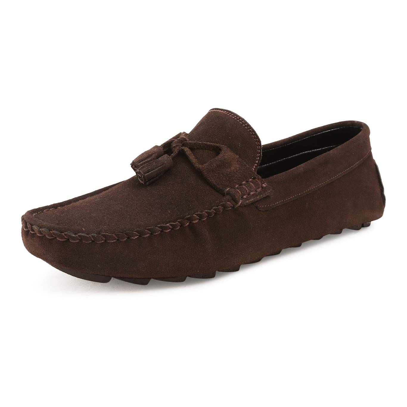 LOUIS STITCH Mens Brunette Brown Italian Leather Suede Loafer Tassel Penny Casual Loafers for Men (ITBB) (Size- 7 UK) (B08PFQ2HN1) Amazon Price History, Amazon Price Tracker