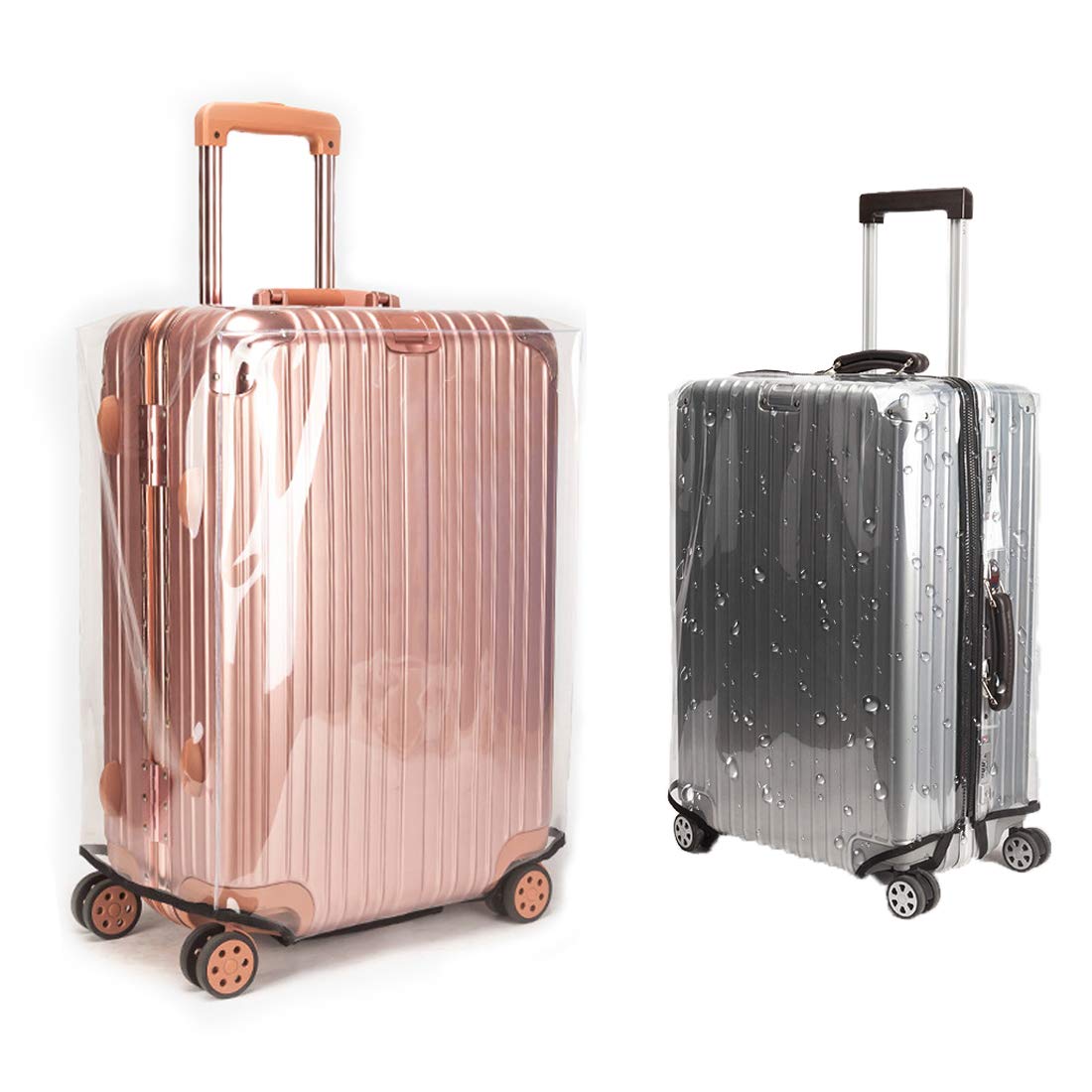 Housse De Protection Valise 24 Pouces PVC Transparent – Fermeture éclair Latérale, étiquette Bagage, Imperméable, Anti-rayures