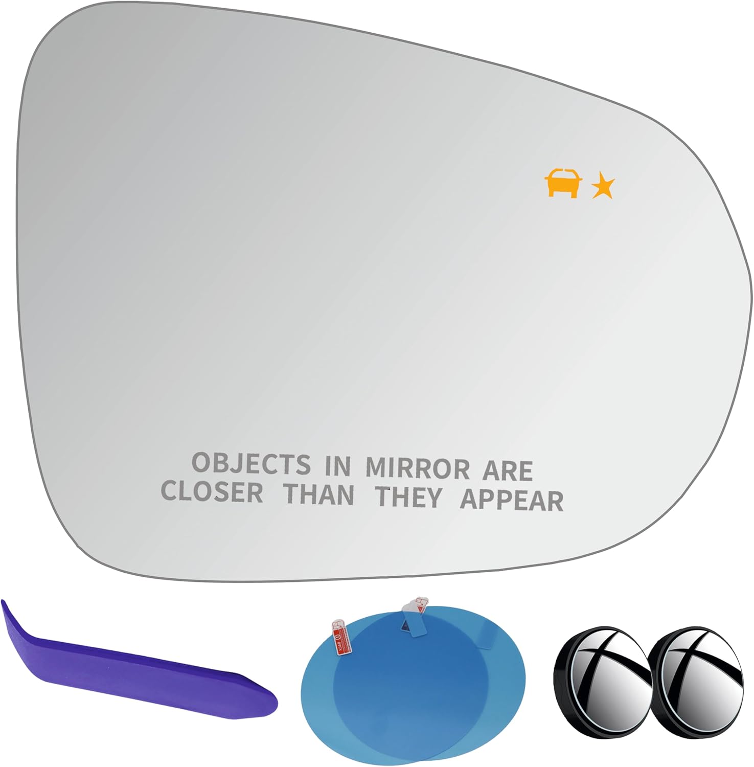 EAP Passenger Side Mirror Glass Compatible with Chevrolet Trailblazer 2021-2026, Trax 2024-2026, Heated with Blind Spot, 42725560 42895616 42728275 42895625