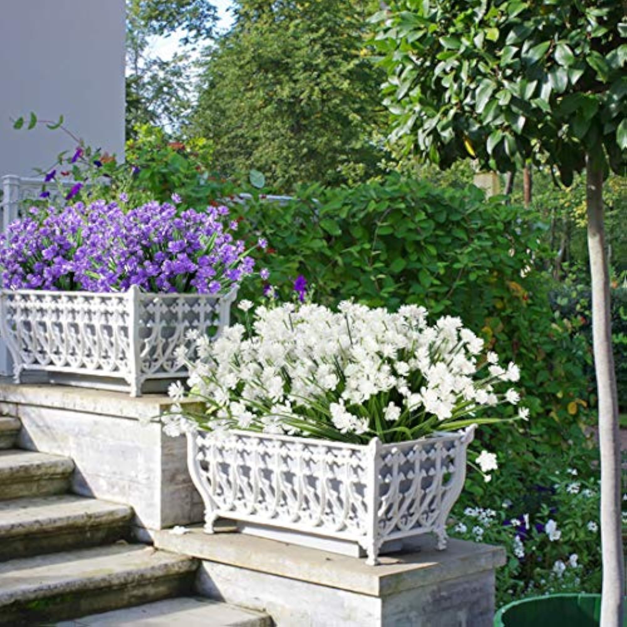 8 Bundles UV Resistant Artificial Greenery for Wedding & Home
