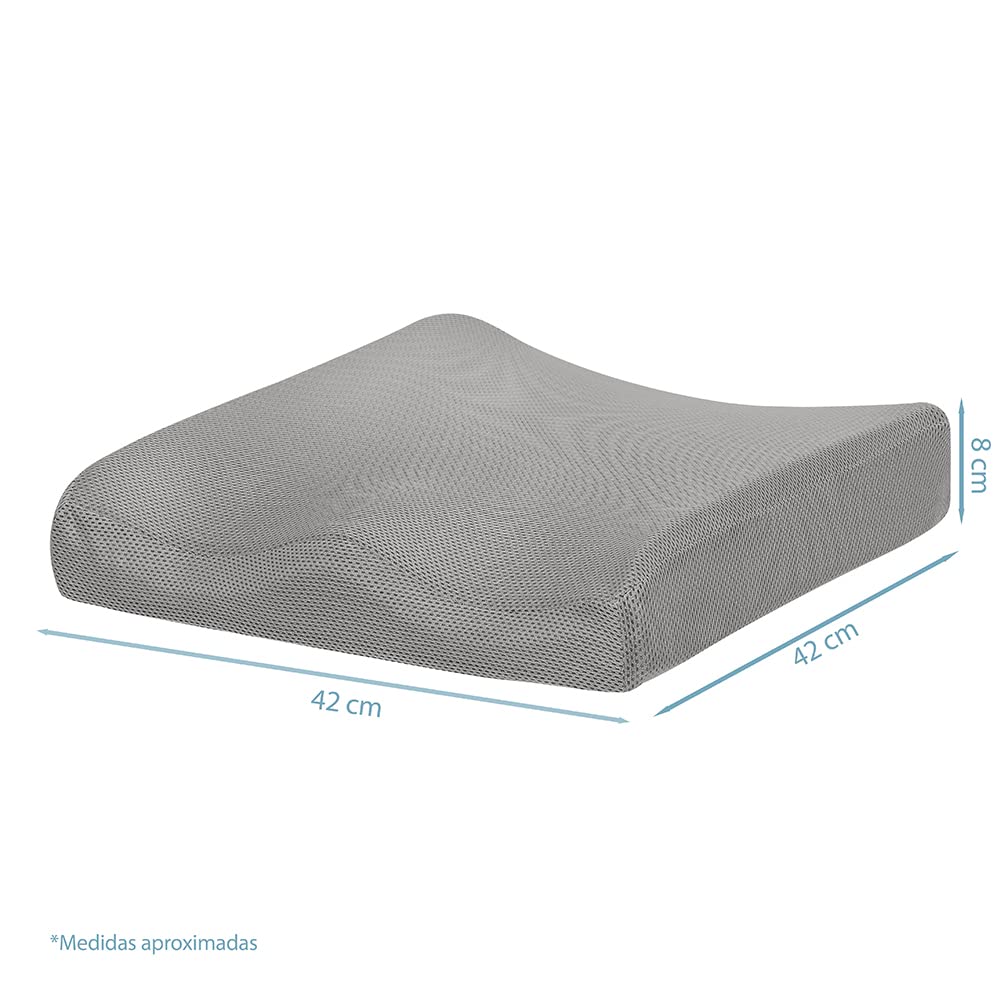 DECASATEXTIL®-Cojín antiescaras de núcleo viscoelástico - Alivia la presión del coxis y previene úlceras por presión en sillas de Ruedas, oficinas y Coches. Diseño ergonómico y Funda Lavable.