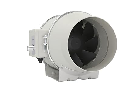 Astberg AEC150 Quiet Inline Duct Fan with 0-100% Variable Speed (20-530CMH) EC Motor Silent Mix Flow/Inline Duct Fan/Circular Inline Fan/Air Circulation System/Fresh Air System