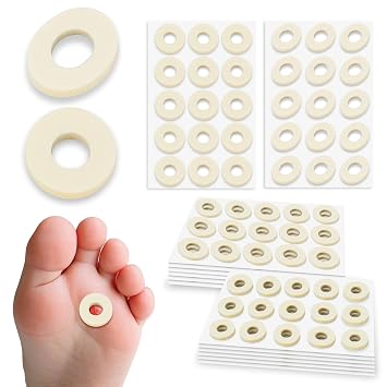 180 Pcs Corn Cushions for Toes and Feet, Oval & Round Shapes Self-Stick Adhesive Latex Foam Pads, Corns, Blisters and Feet From Pressure and Friction, Callus Cushions for Foot Comfort and Pain Relief