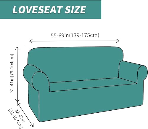 Miniatura 6 de YEMYHOM Funda para sofá con diseño de jacquard, funda de alta elasticidad para sofá de 3 cojines, funda de sofá biplaza a prueba de perros y gatos,