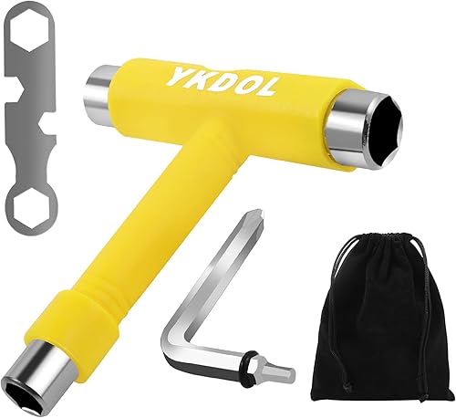 Miniatura 2 de YKDOL Herramientas de monopatín multifunción portátil todo en uno Herramientas de patinaje Monopatín T Kit de herramientas Accesorios con