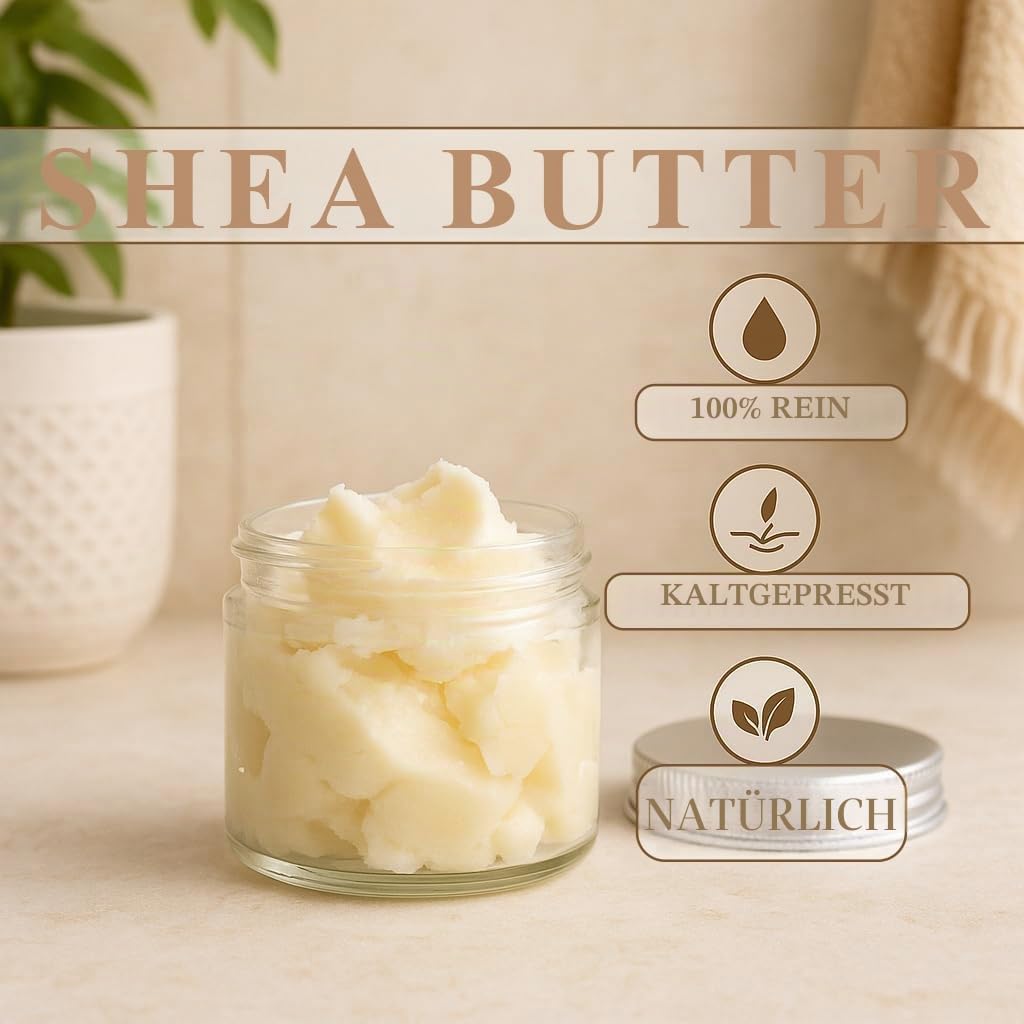 GiDeli Sheabutter 5kg im Eimer - Karitébutter Natürlich und Unraffiniert - Nussfett des Karitébaums intensiv feuchtigkeitsspendende - Bodybutter mit Regenerierender Wirkung