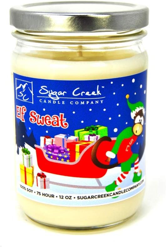Sugar Creek Elf Sweat Soy Scented Candle Christmas