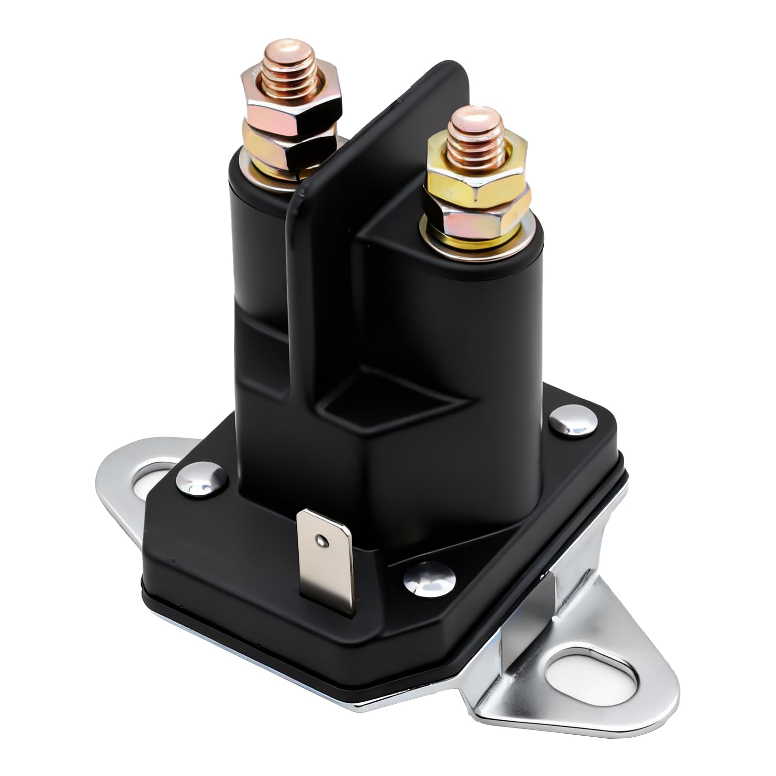 12V Engine Starter Solenoid Relay with Brass Coil, 12V Replacement Heavy Duty Starter, Relay Solenoid for Lawn Mowers, ATVs, Utility Vehicles, Snowmobiles, Garden Tractors & Solenoid Repair Kits