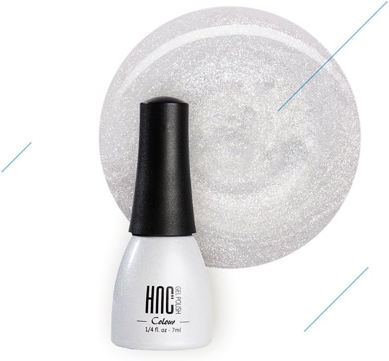 HNC NadiaGel Non-Toxic Soak Off UV LED Gel Nail Polish Galaxy - Glitter White Color