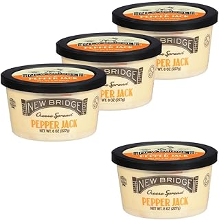 New Bridge Cheese Spreads, 8 oz, 4 Pack (8 oz, Pepper Jack Cheese)