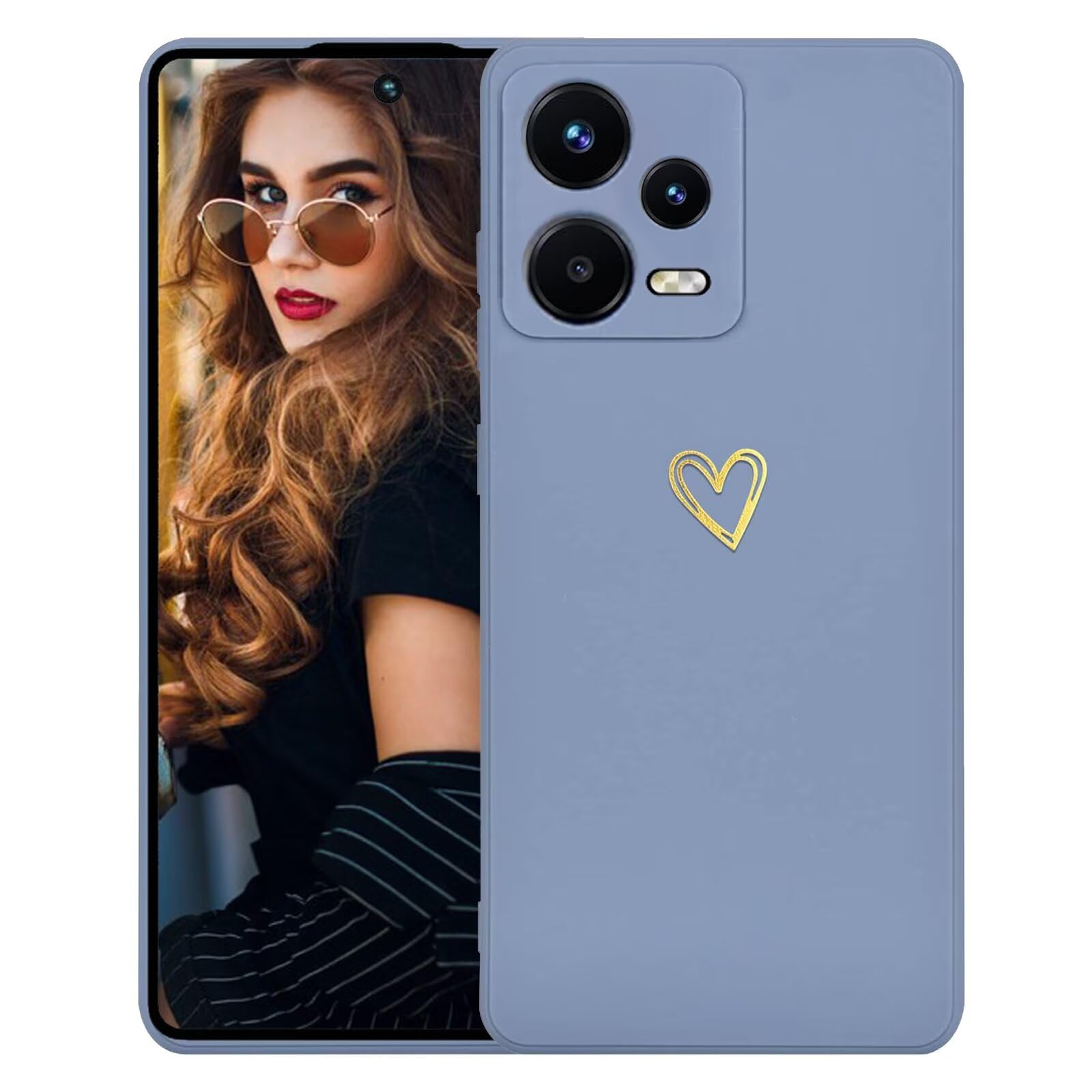 Süße Handyhülle Für Xiaomi Redmi Note 12 Pro 5G – Mit Goldenem Herz, Superdünn & Kratzfest