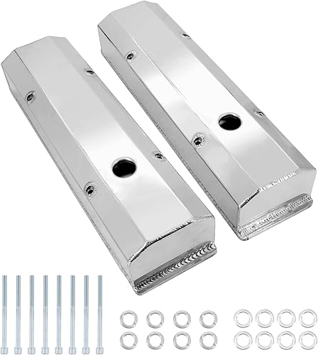 Cubiertas altas de aluminio anodizado transparente para válvulas de 1/4" riel compatible con SBC Che-vy 283 305 327 350 383 400