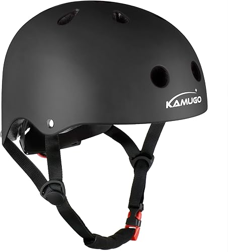 KAMUGO Casco para niños, casco ajustable para niños, certificado CPSC para niños de 3-88-14 años de edad- Casco de seguridad para ciclismo, patinaje