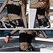 TD Collections Women's Elastic Nylon-Spandex Long Sleeve Fishnet Layer Blouse Top Black