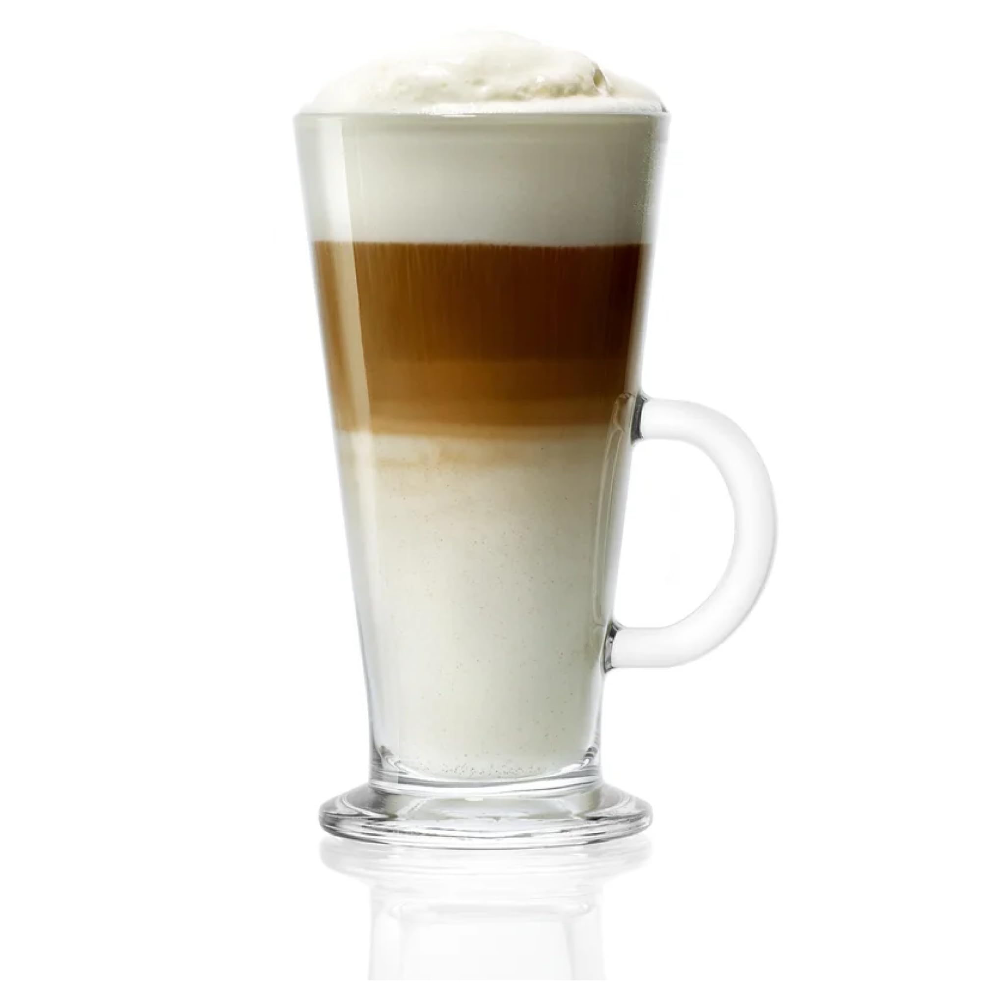 Stölzle Lausitz Zestaw 6 Szklanek do Kawy i Herbaty, 265 ml - Wysokiej Jakości Szklanki do Latte Macchiato, Kawy Mrożonej i Grzanego Wina z Uchwytem