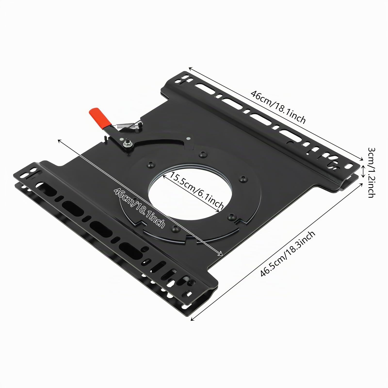 Console pivotante côté passager/conducteur pour T5, T6, siège pivotant à 360°, caravane, véhicule utilitaire et transport (côté passager)
