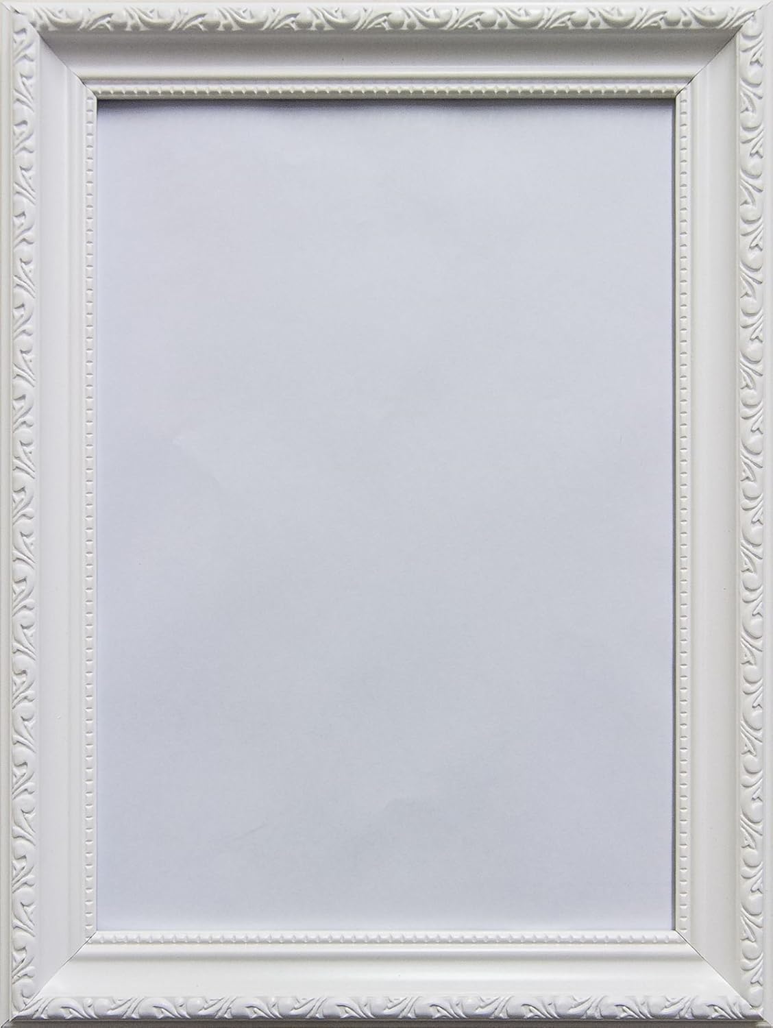ORNATE SHABBY CHIC STYLE PICTURE PHOTO FRAME BLACK WHITE CREAM GOLD, White, 20"x16" (50.8 x 40.6cm)