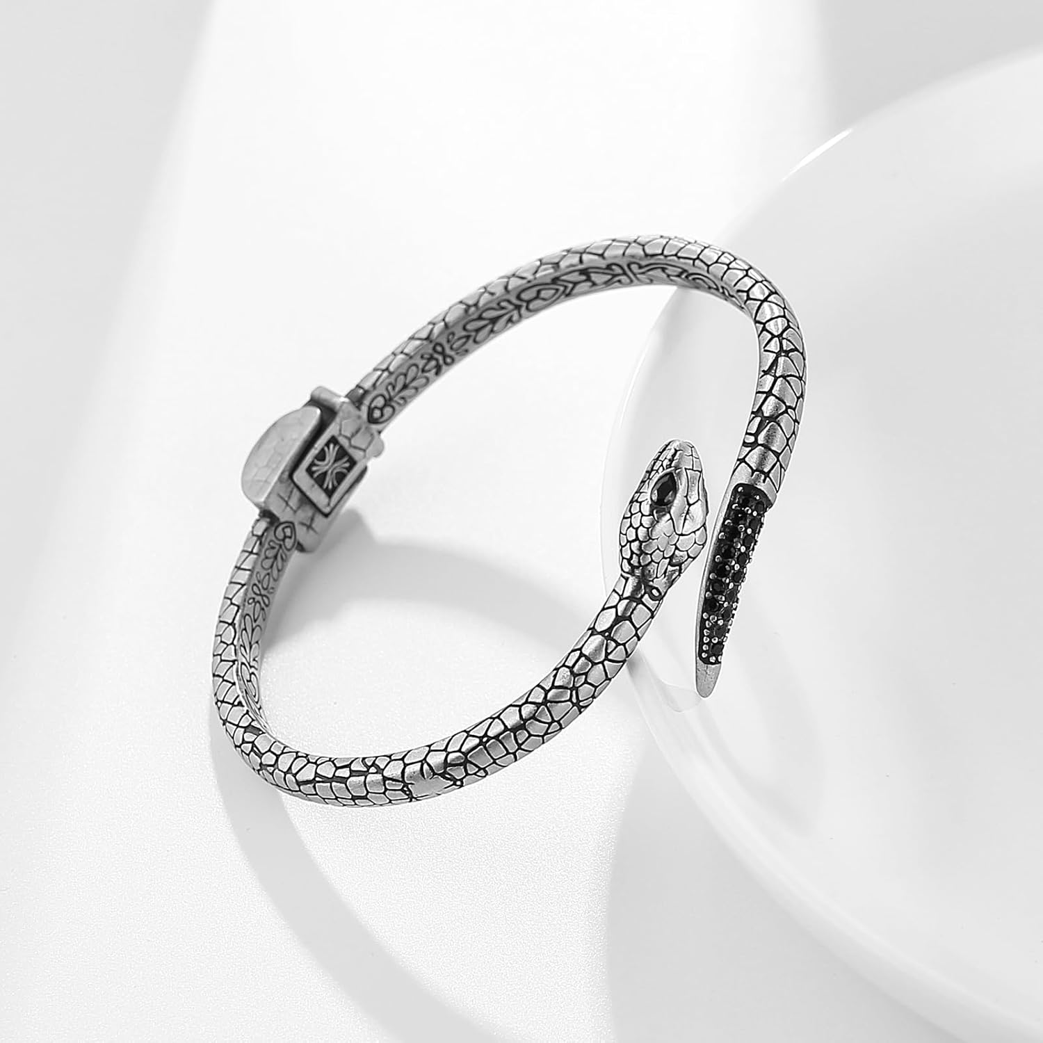 AsAlways Snake Cuff Bracelet for Men Biker Gothic Punk Animal Stainless Steel Men's Bracelet Jewelry Gift - Image 5