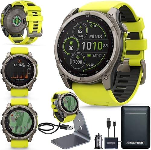 Miniatura 8 de Garmin Fenix 7 Sapphire Solar Edition, GPS Adventure Smartwatch y Signature Series Paquete de carga