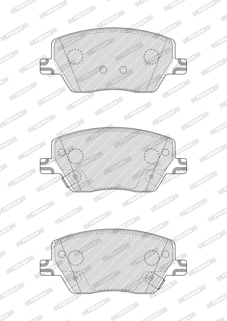 FERODO Plaquettes de freins avec indicateur d'usure Épaisseur 18,4mm avec accessoires FDB4799 Compatible avec FIAT Tipo 3/5 portes 356 Tipo Break 356 Tipo Berline 356