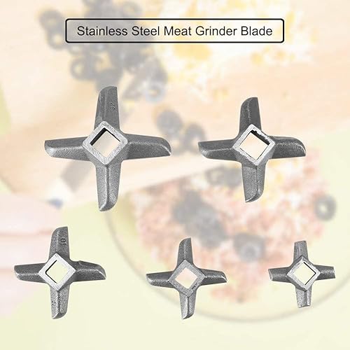 Miniatura 7 de Fdit Cortador profesional de acero inoxidable en forma de cruz para cocina y carne, picadora de cuchilla, cortador de cuchillo de repuesto para