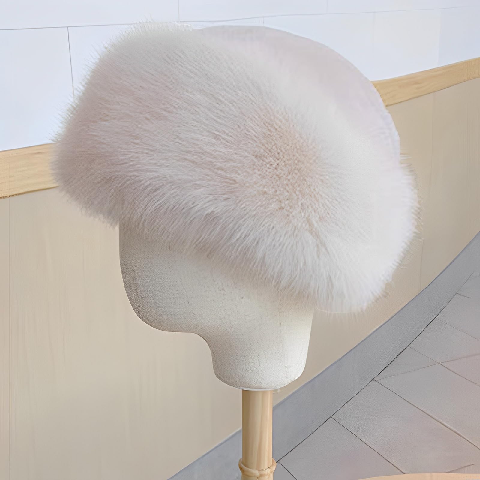Uposao Hiver Fausse Fourrure Chapeau Thermique Chapeau pour Femmes Homme Super Épais Chaud Chapeau Dôme Béret pour Ski Snowboard Moto Camping Randonnée Cyclisme