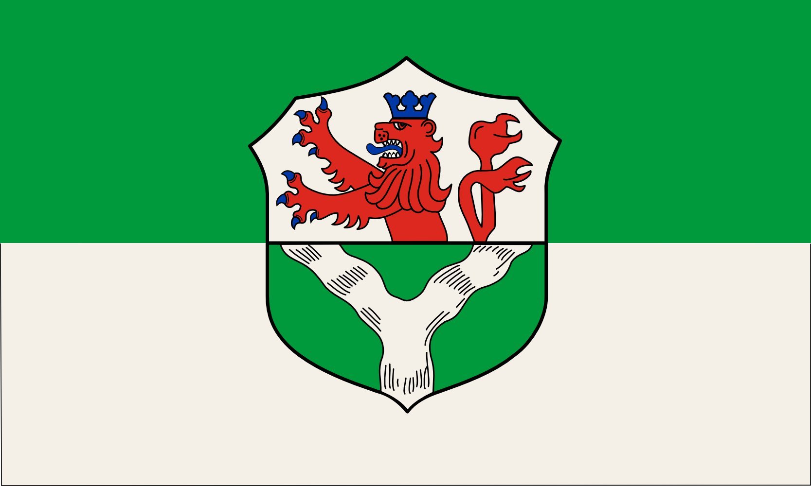 Drapeau Large Lohmar grand format pour mât extérieur et mairie