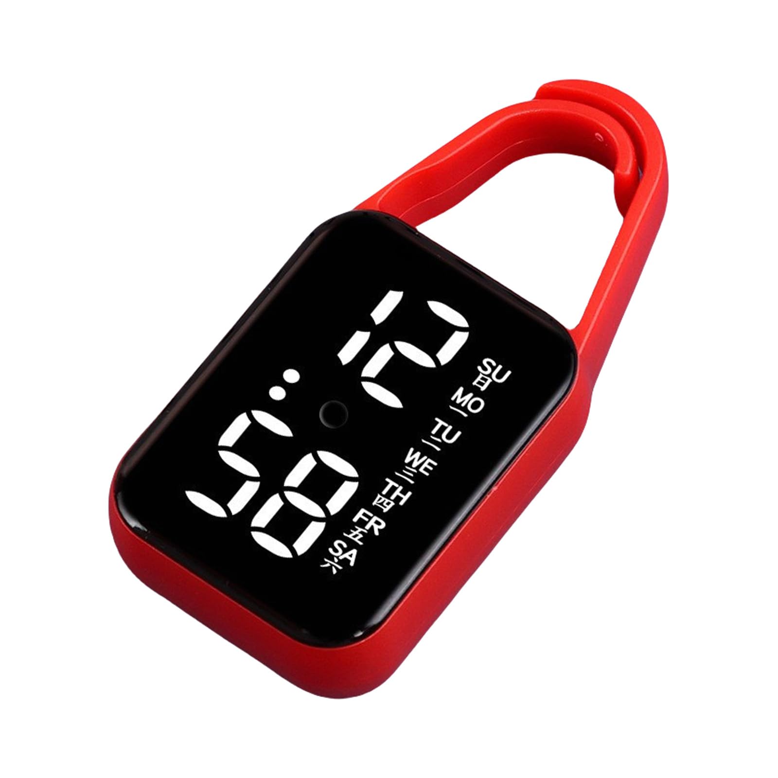 NLAIOUSL Women Digital Clip Watch, Digital Clock Keychain with Night Glow for Home Outdoor Use Keyring Smart Watch