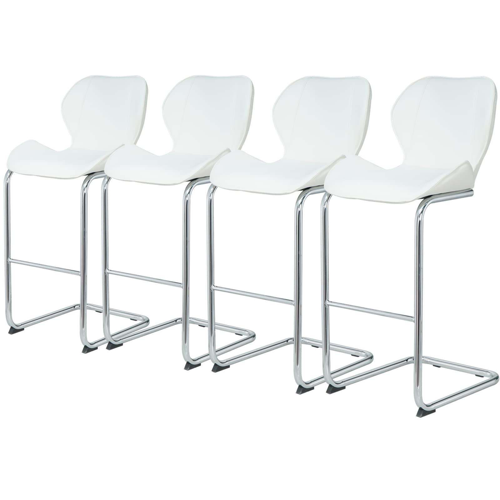 Buy Modern Counter Height Bar Stools Set of 4, Curved Counter Height