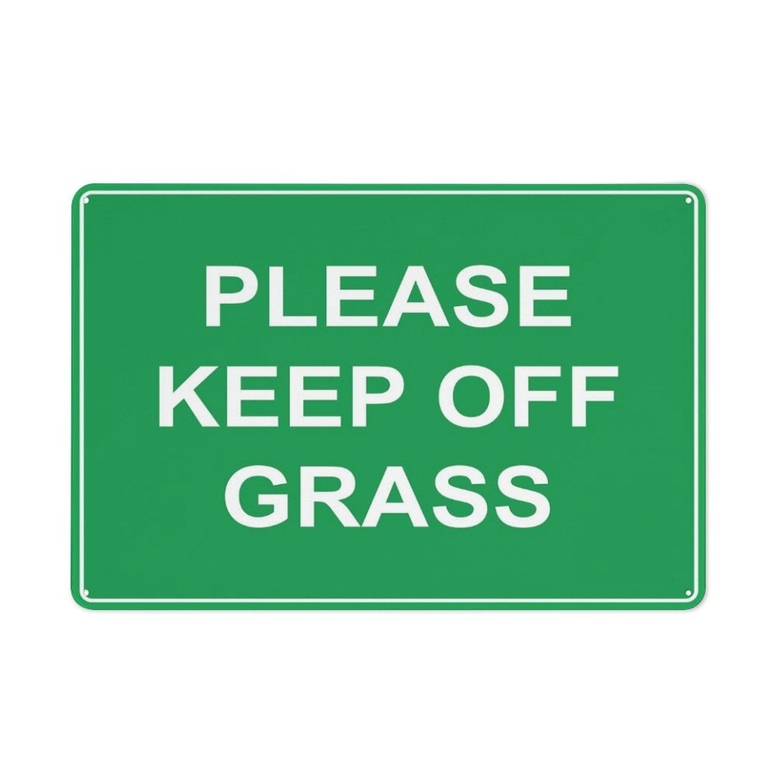 Please Keep Off Grass Tin Sign 8"x12" - Great for Garden & Yard Wall Decor