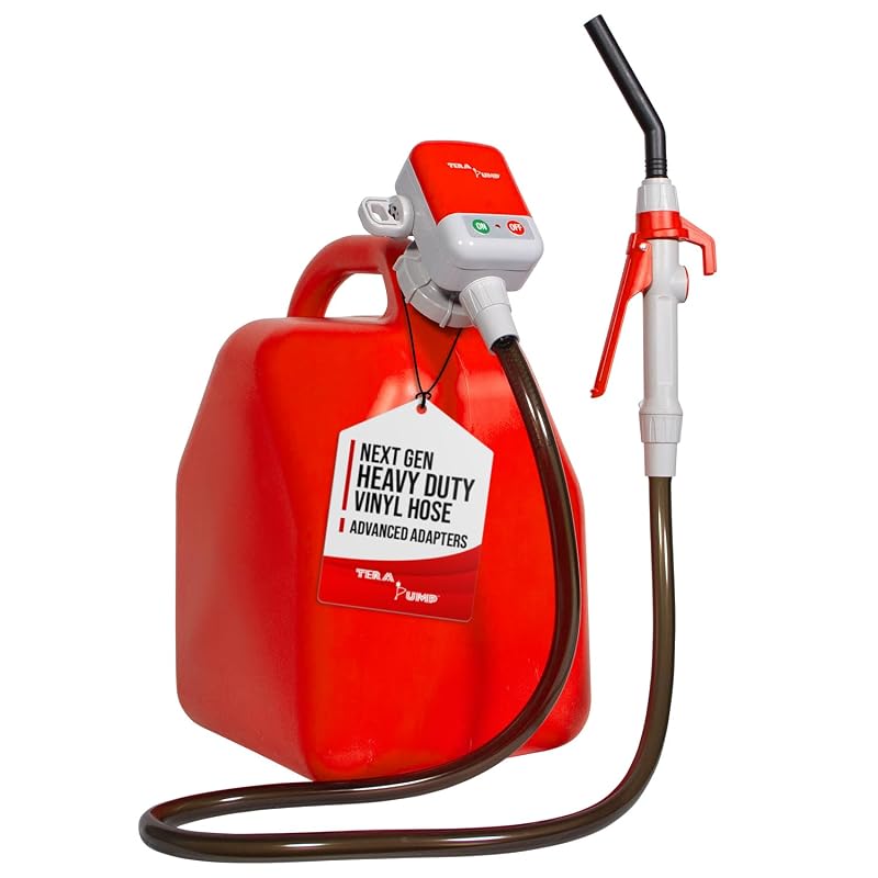 Bomba elétrica de transferência de combustível TERA PUMP com controle de fluxo e adaptadores integrados