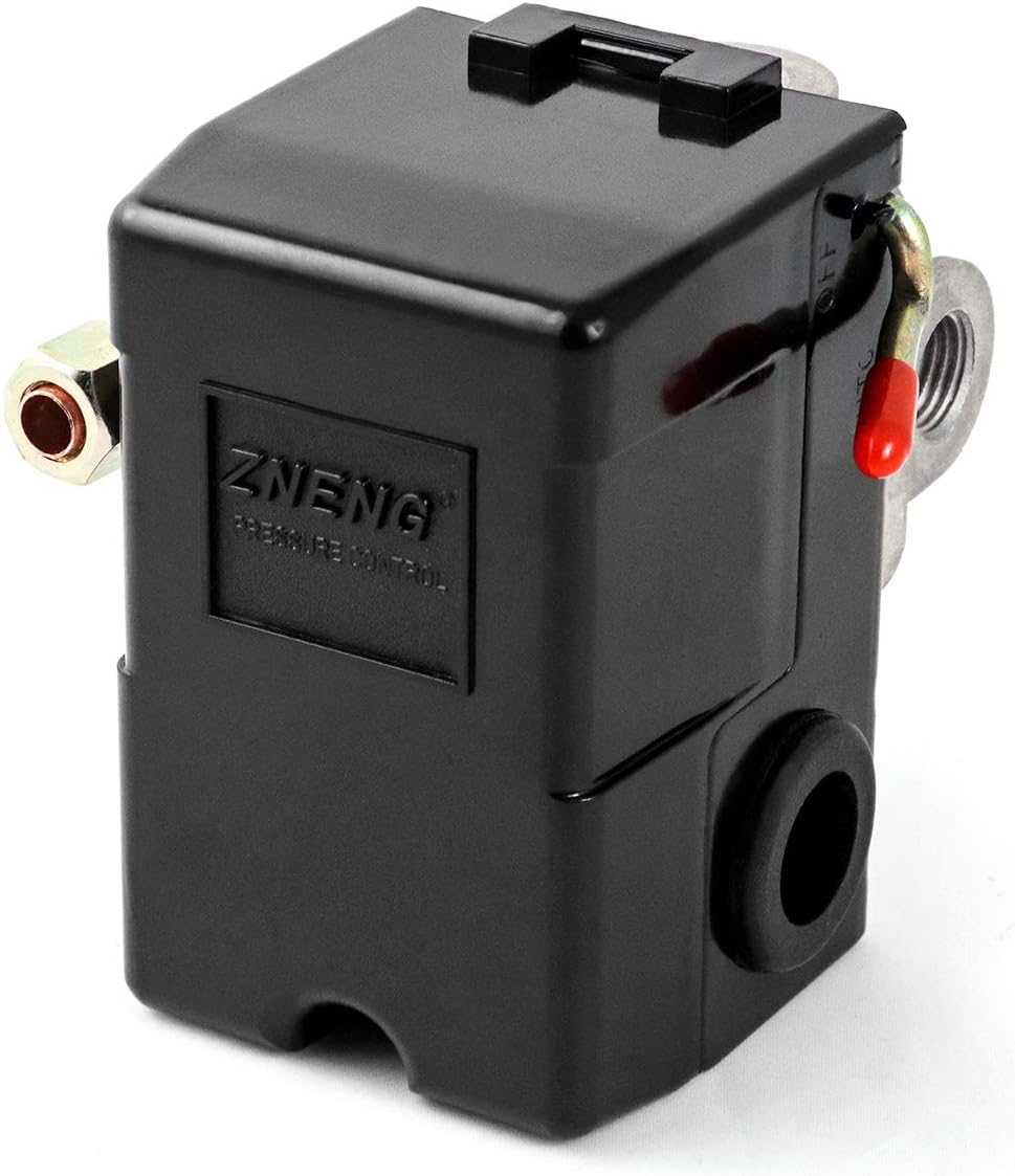 Buy QWORK Air Compressor Pressure Switch with Unloader, 4 port, 95125