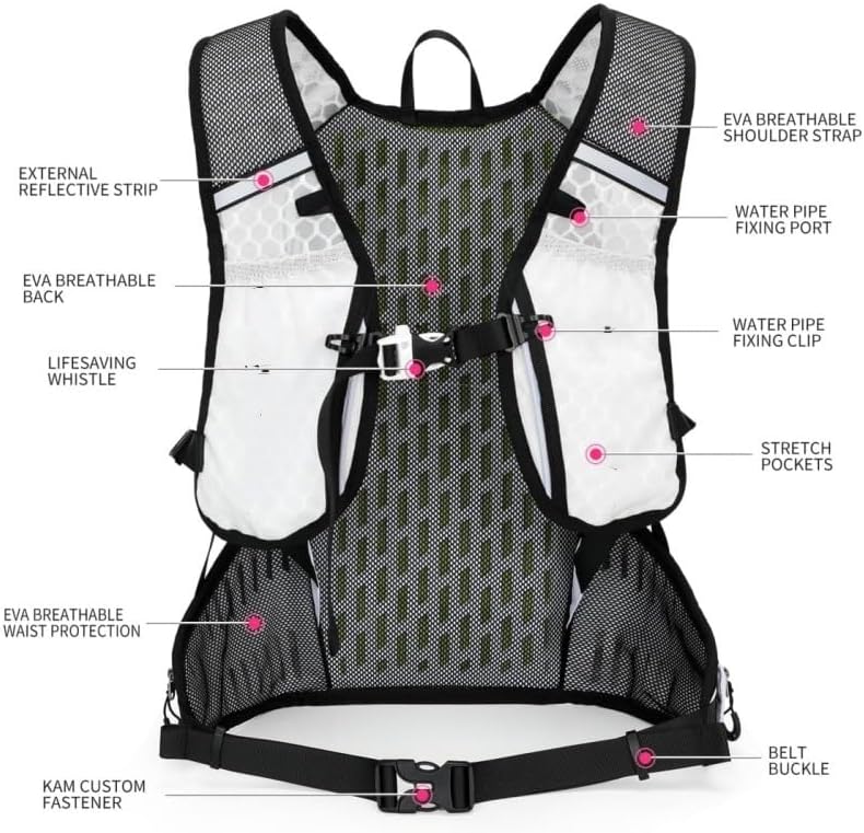 Cycling Backpack, Hydration Pack for Hiking Trekking & Outdoor Sports, Lightweight Breathable Daypack for Men Women